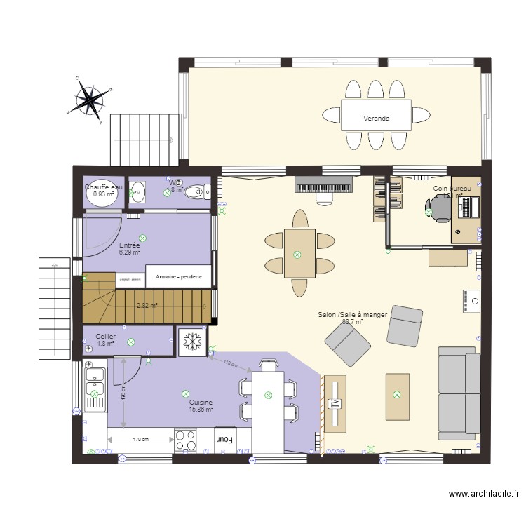 MAISON version 2 BIS. Plan de 0 pièce et 0 m2