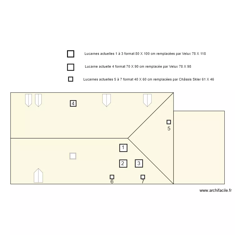 PLAN TOITURE. Plan de PLAN TOITURE. Plan de