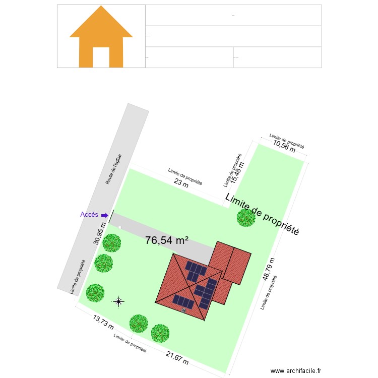 Martine. Plan de 2 pièces et 152 m2