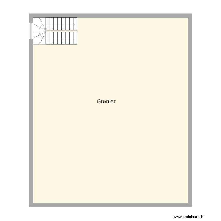 Croquis WALK Grenier. Plan de 0 pièce et 0 m2