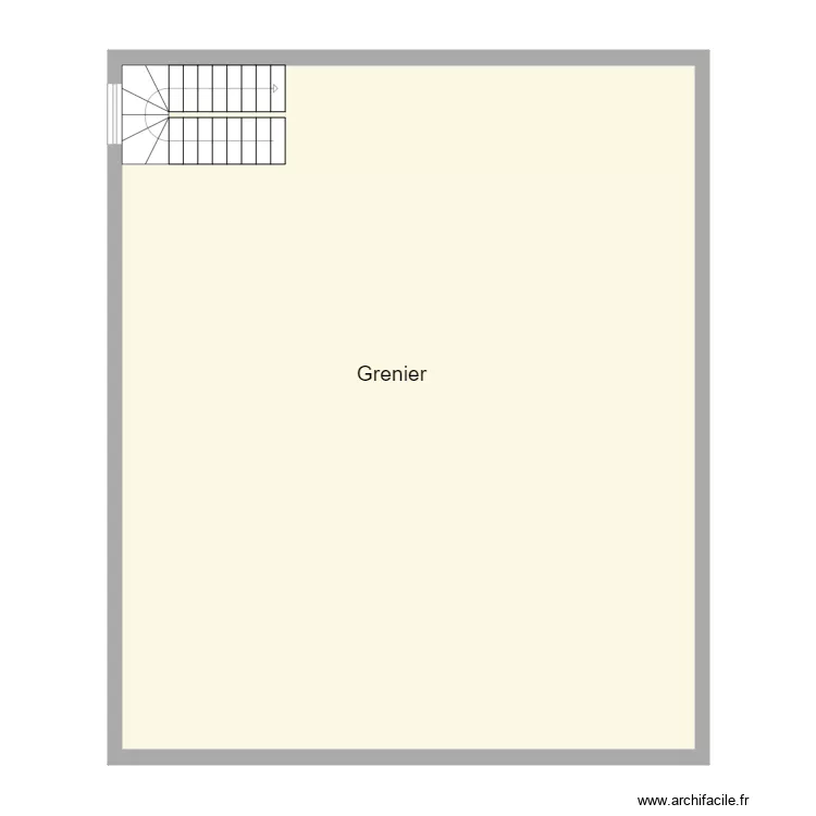 Croquis WALK Grenier. Plan de 