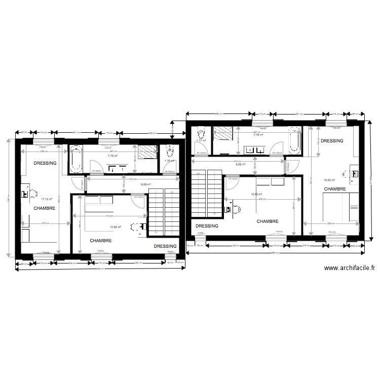 PLAN ETAGE FERTE G. Plan de 0 pièce et 0 m2