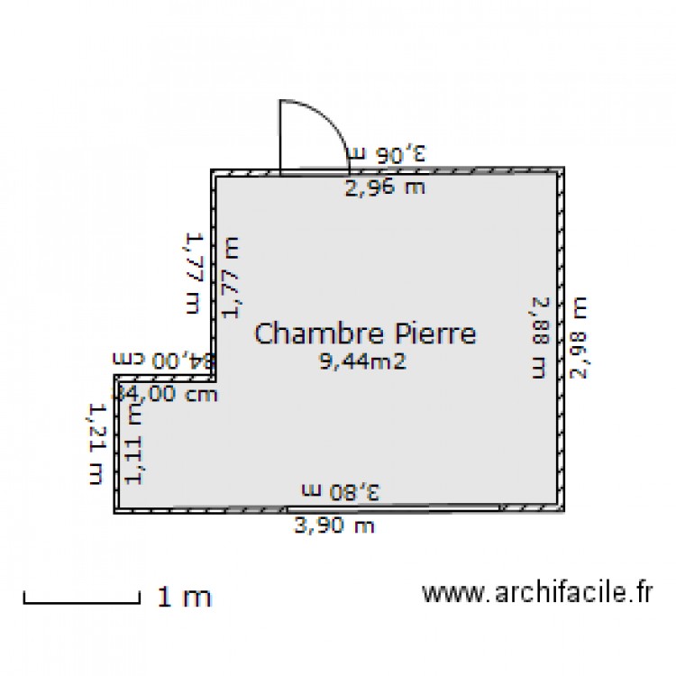 Chambre Existante Pierre. Plan de 0 pièce et 0 m2