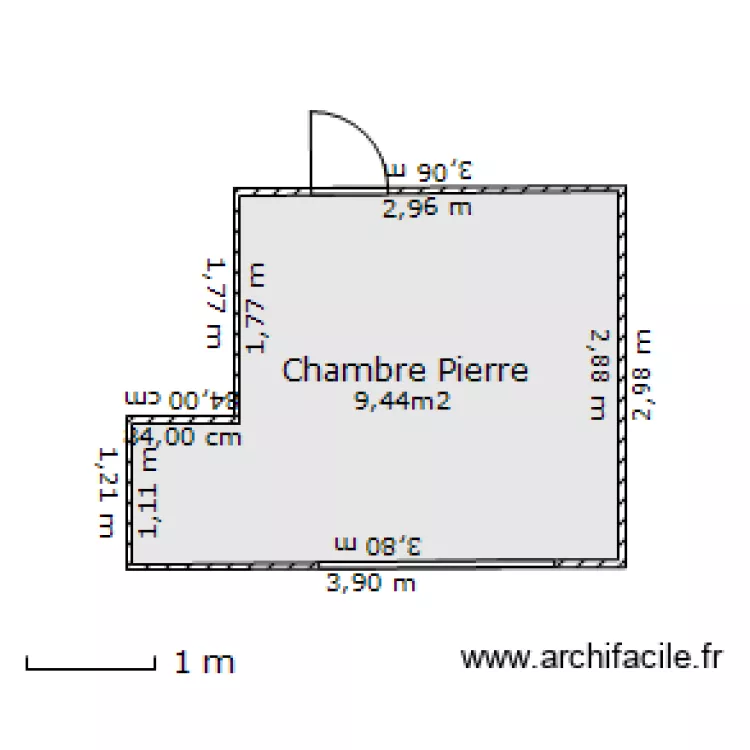 Chambre Existante Pierre. Plan de 