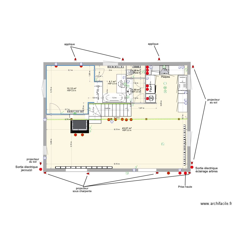 Plan tactac rdj modifié elec PLUS elec ext. Plan de 0 pièce et 0 m2