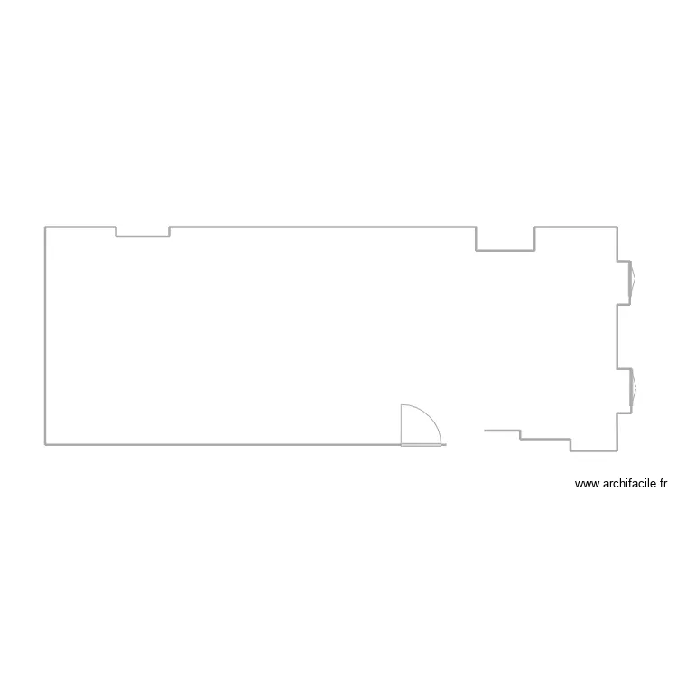 Appart vide pr&eacute; r&eacute;no. Plan de 