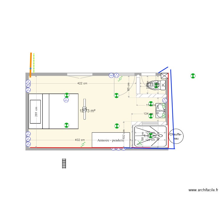 CHAMBRE 3 LA COUE 3. Plan de 0 pièce et 0 m2