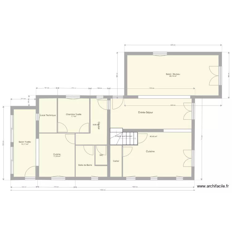 Maison Nimes Rez de Chauss&eacute;e. Plan de 