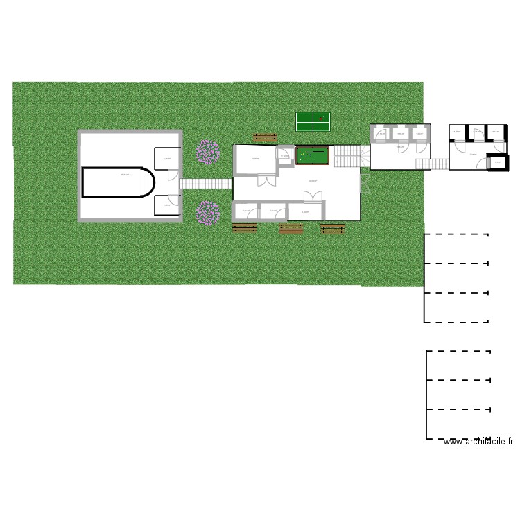 MY IDEAL SCHOOL. Plan de 18 pièces et 137 m2