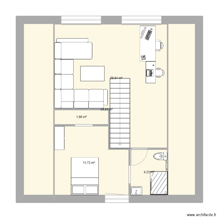 La charmée  Etage V2. Plan de 0 pièce et 0 m2