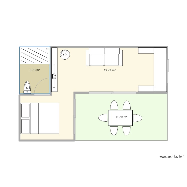 Container. Plan de 0 pièce et 0 m2