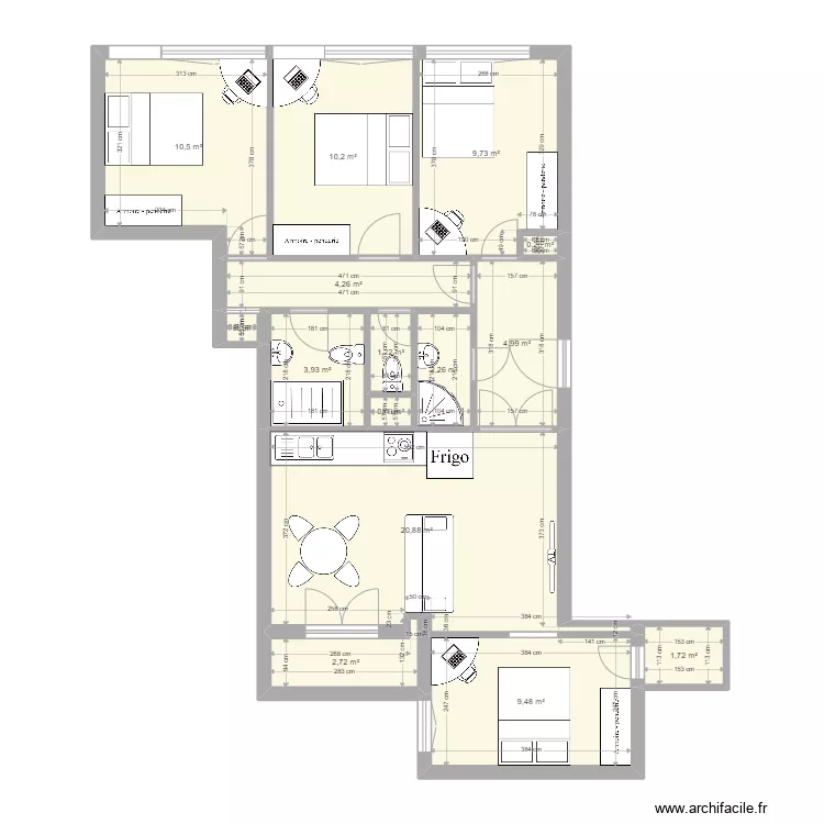 Plaisir travaux. Plan de 
