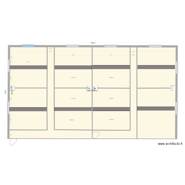 collot. Plan de 7 pièces et 214 m2