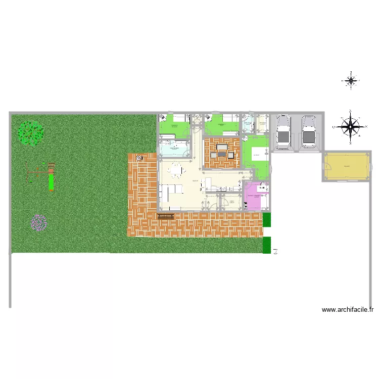 maison atrium. Plan de 