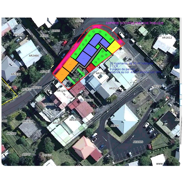 SAINTE MARIE. Plan de 14 pièces et 1061 m2