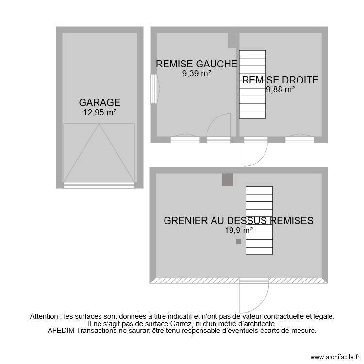 BI 6916 GARAGE. Plan de 0 pièce et 0 m2