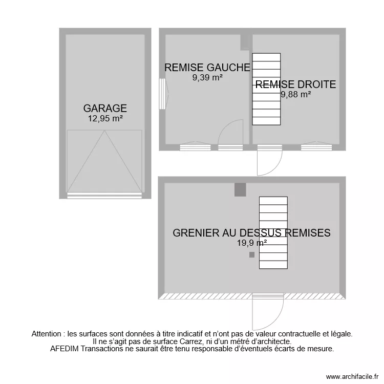 BI 6916 GARAGE. Plan de 