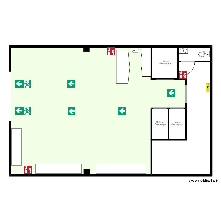 Magasin Salsa . Plan de 0 pièce et 0 m2