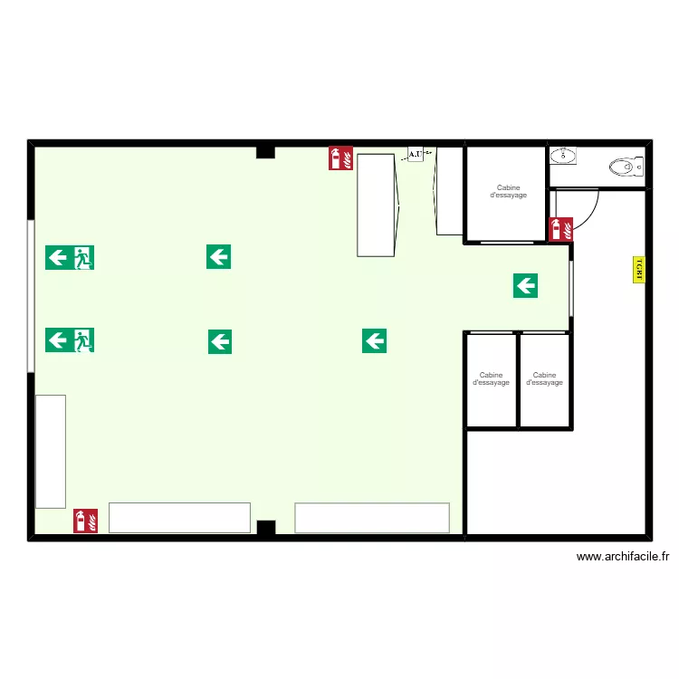 Magasin Salsa . Plan de 