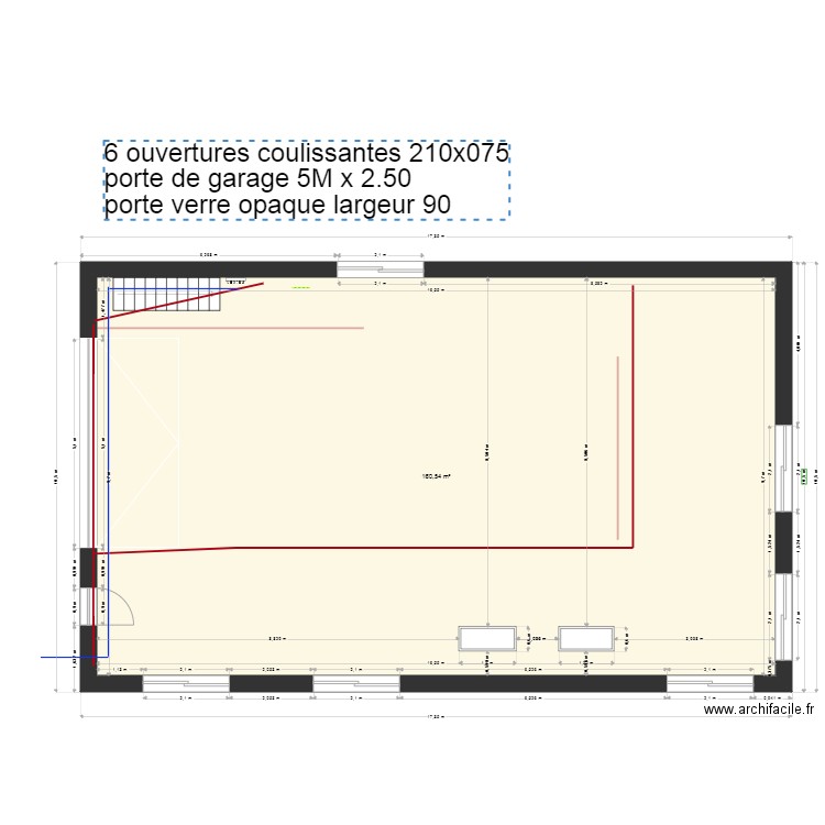 SOUS SOL ET FACADE. Plan de 1 pièce et 161 m2