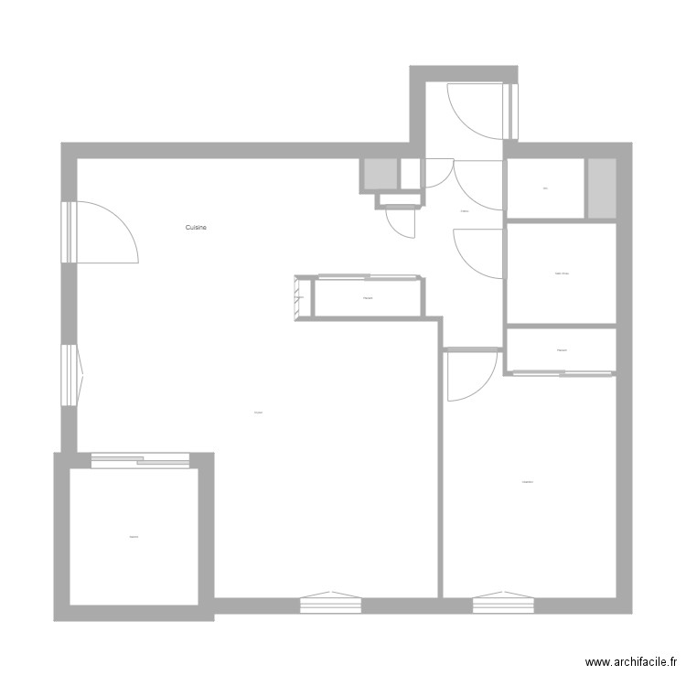 cazorla. Plan de 13 pièces et 62 m2