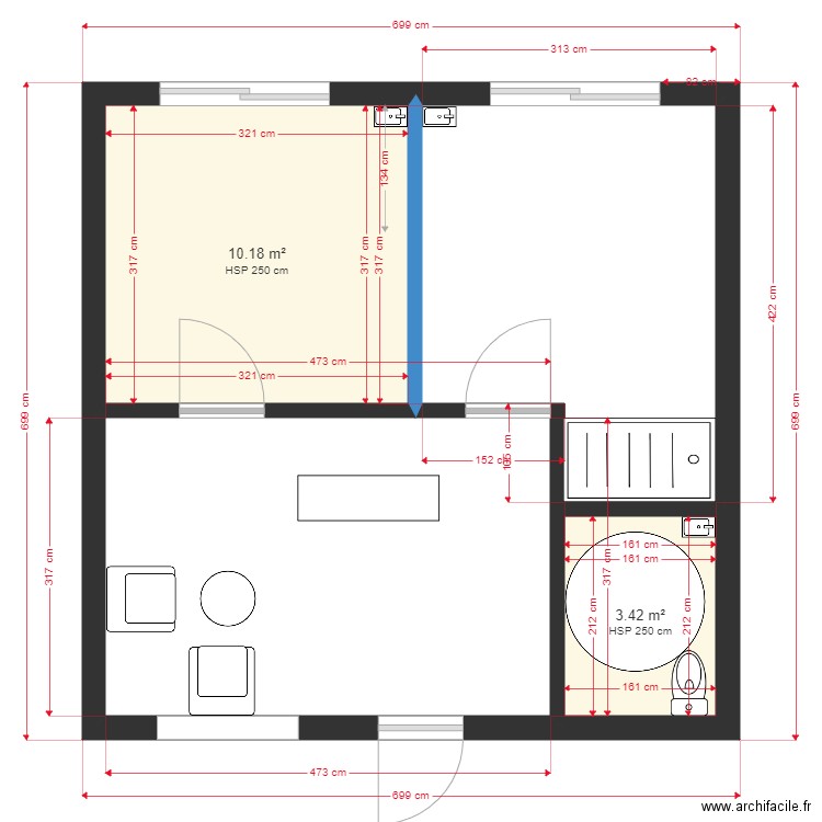 projet titi. Plan de 0 pièce et 0 m2