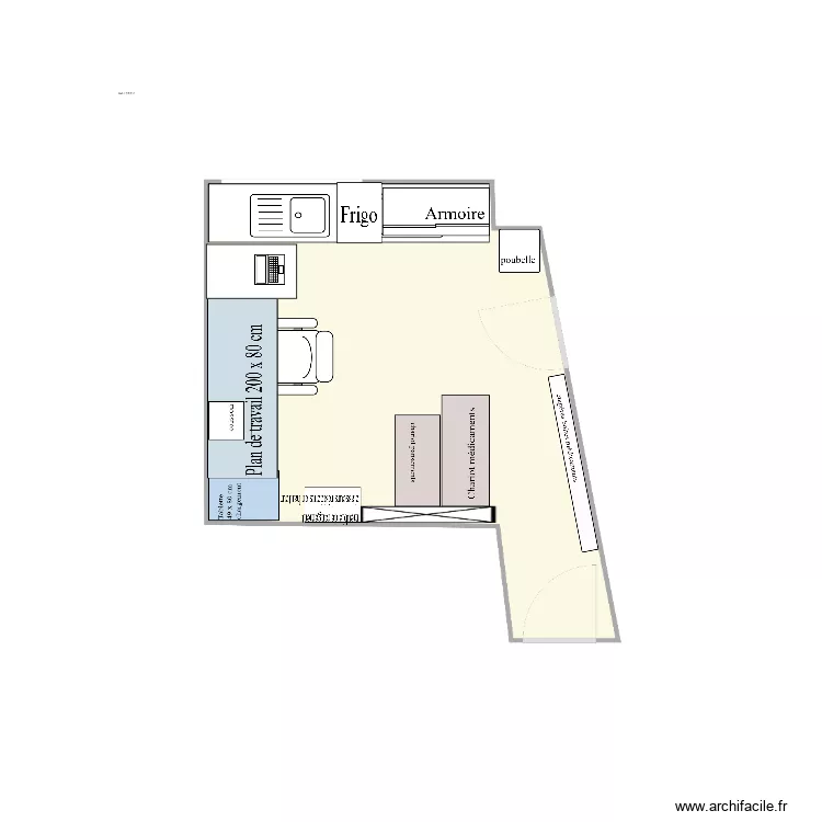 Infirmerie bureau proposition 2. Plan de 