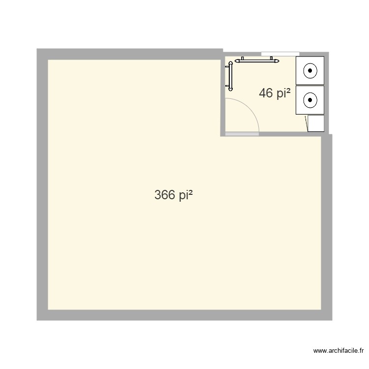 vue sous sol avec salle de bain. Plan de 0 pièce et 0 m2