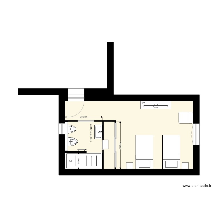 BADIE SDB COTE. Plan de 0 pièce et 0 m2