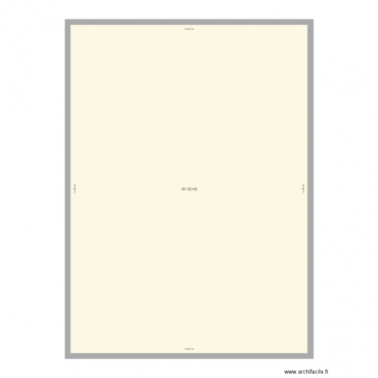 plan maison cotes ramenées à rectangle. Plan de 0 pièce et 0 m2