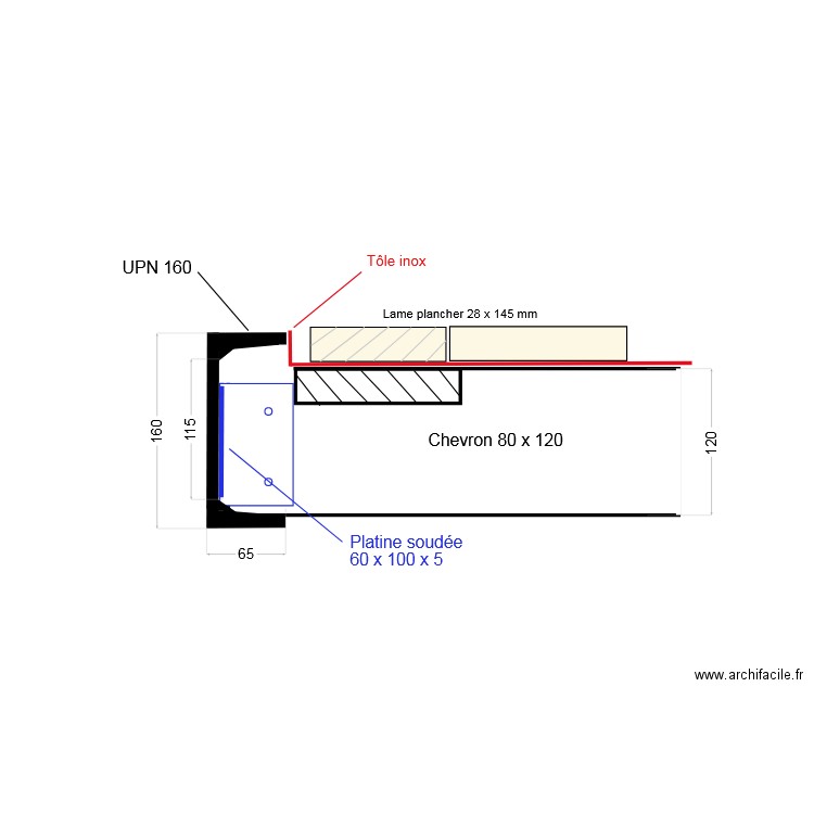 Assemblage Chevron / UPN_V2. Plan de 0 pièce et 0 m2