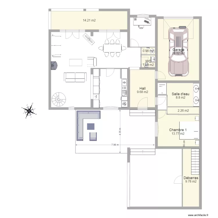 Maison JACKY &eacute;tude 5. Plan de 