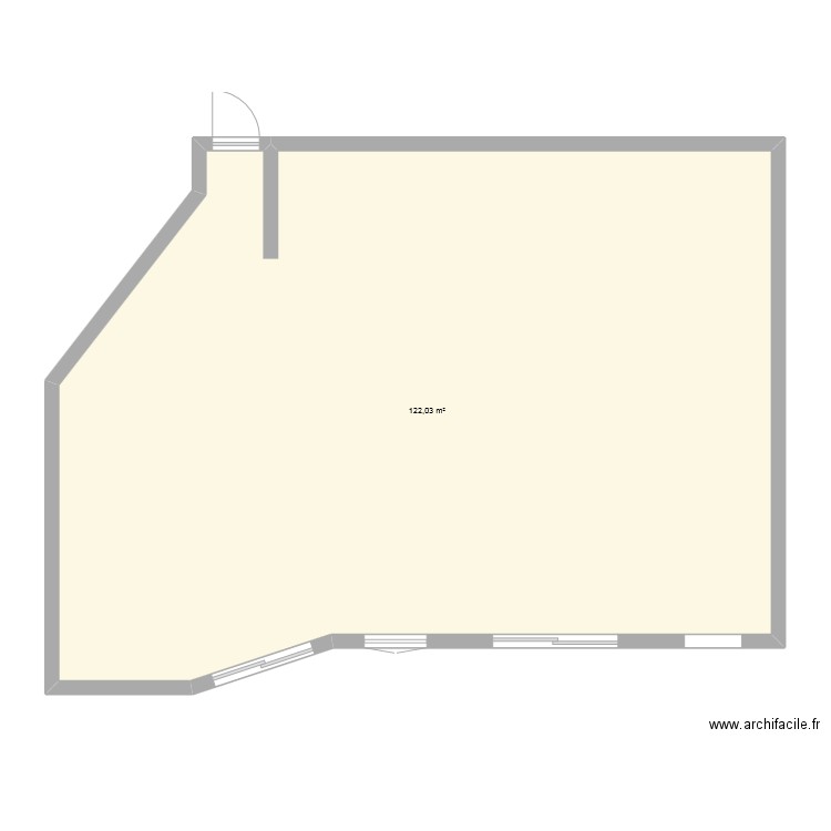 appartement 1. Plan de 1 pièce et 122 m2