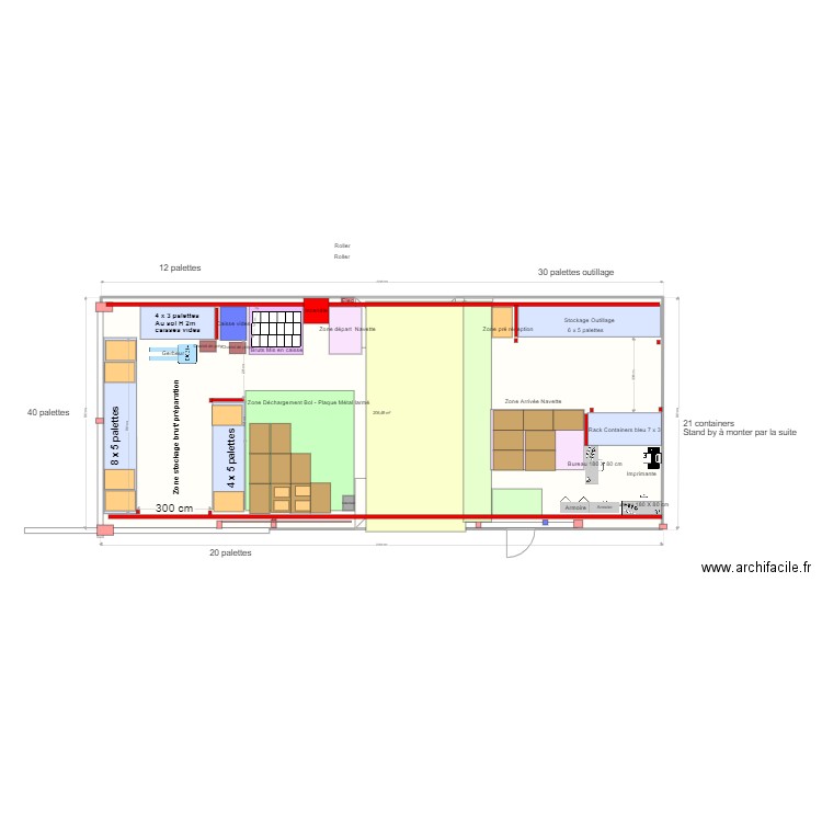 Réception UAP3 v12. Plan de 1 pièce et 206 m2