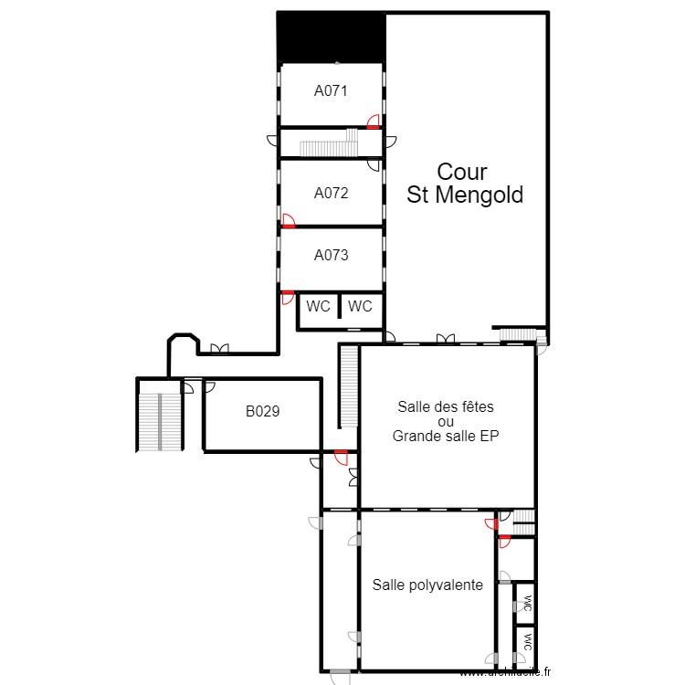 ISMHZoneAniveau0bis. Plan de 0 pièce et 0 m2