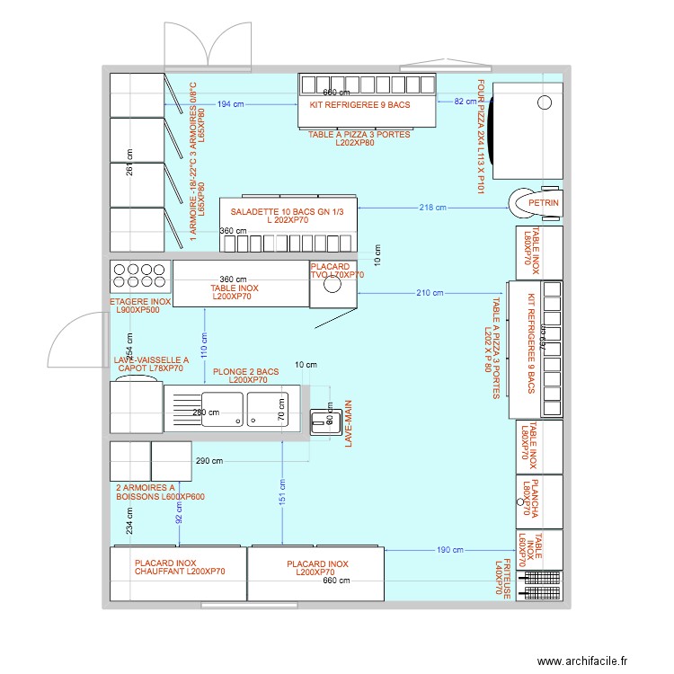 MONK . Plan de 1 pièce et 50 m2