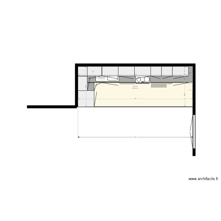 DAVID plan de l'ensemble. Plan de 1 pièce et 6 m2