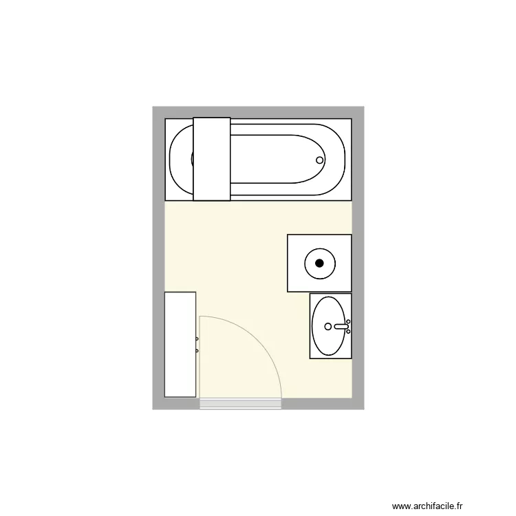 SDB existant Maintenon. Plan de 