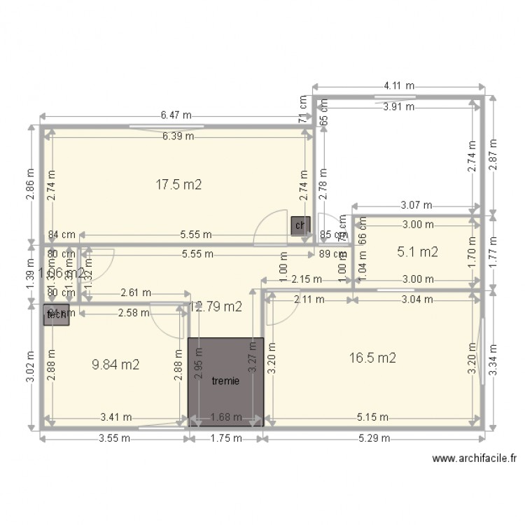 etage cotes. Plan de 0 pièce et 0 m2