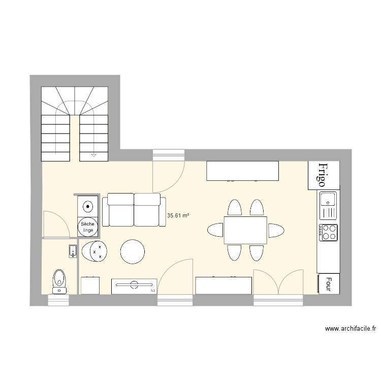 maison 2 bis. Plan de 0 pièce et 0 m2