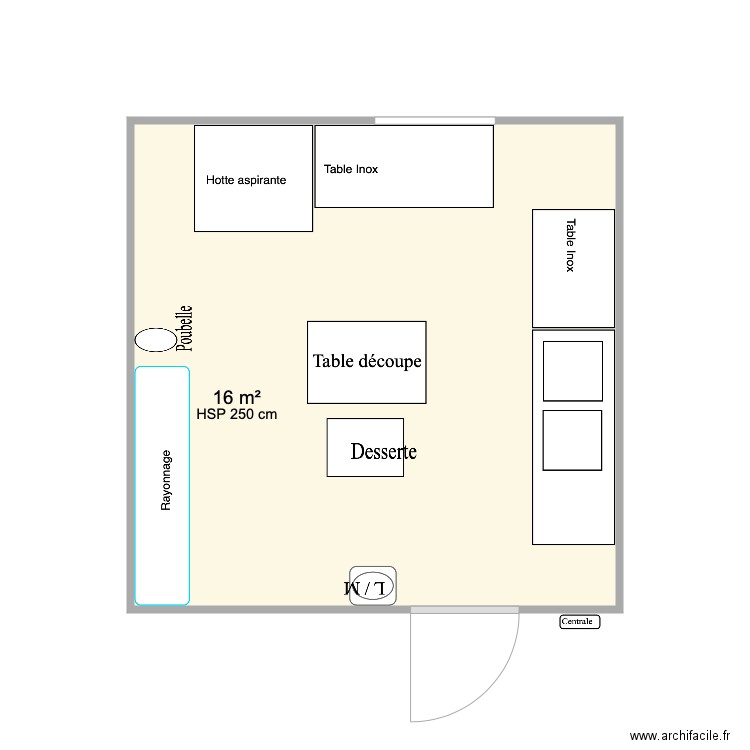 Gaec Au fil du Cernon V2. Plan de 1 pièce et 16 m2