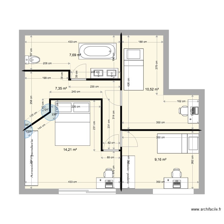 maison 1er étage  version 3. Plan de 0 pièce et 0 m2