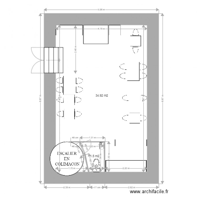 LA GROLLE 1ER ETAGE. Plan de 0 pièce et 0 m2