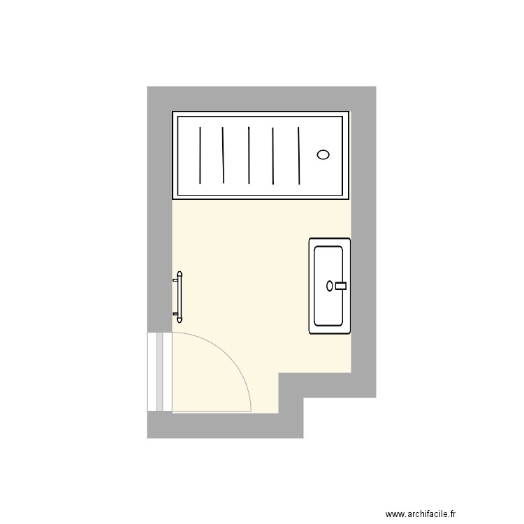 salle de bains anic antic. Plan de 1 pièce et 5 m2