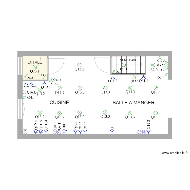 Belgique Entrée Cuisine SAM. Plan de 0 pièce et 0 m2