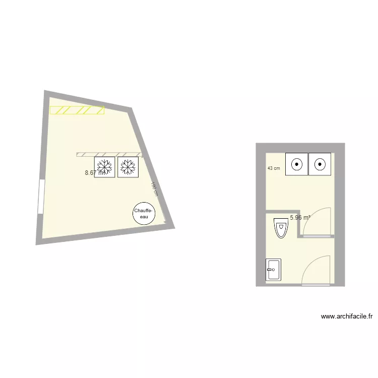 buanderie wc bas. Plan de 