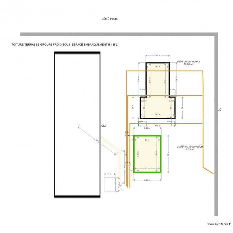 ZONE EMBARQUEMENT  GROUPE FROID . Plan de 0 pièce et 0 m2