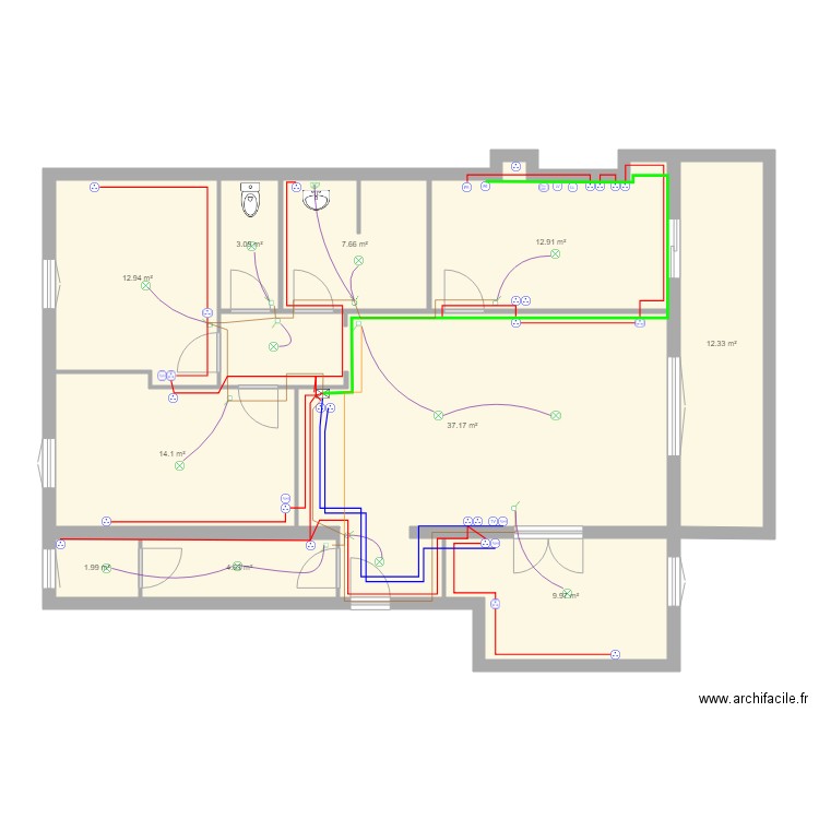 BER 2 square des bosquet Merignac. Plan de 0 pièce et 0 m2