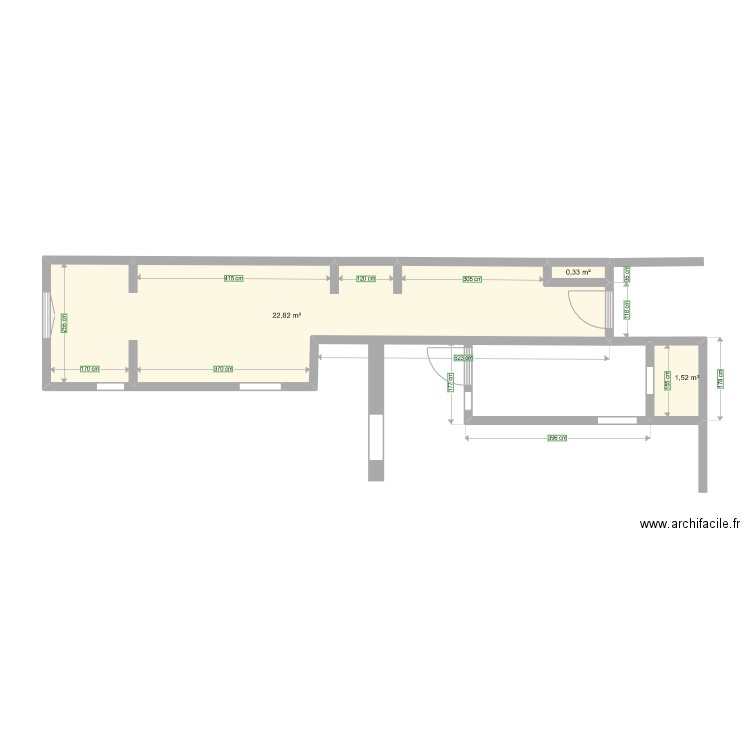 cuisine luynes. Plan de 3 pièces et 25 m2