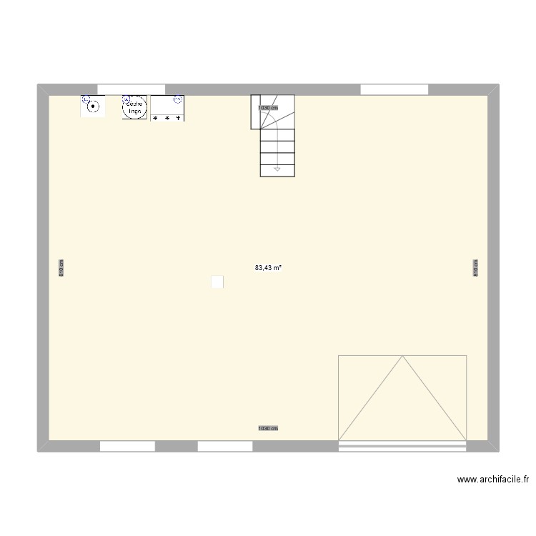 architec2. Plan de 1 pièce et 83 m2
